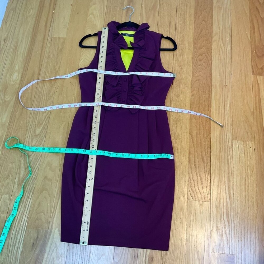 Marc New York Dress Ruffle Neck Knit Wine (6) - Picture 7 of 9